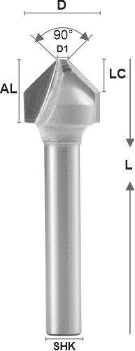 Dimensiones fresa doblez aluminio compuesto