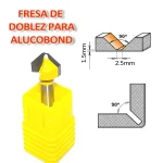 Fresa de doblez para alucobond